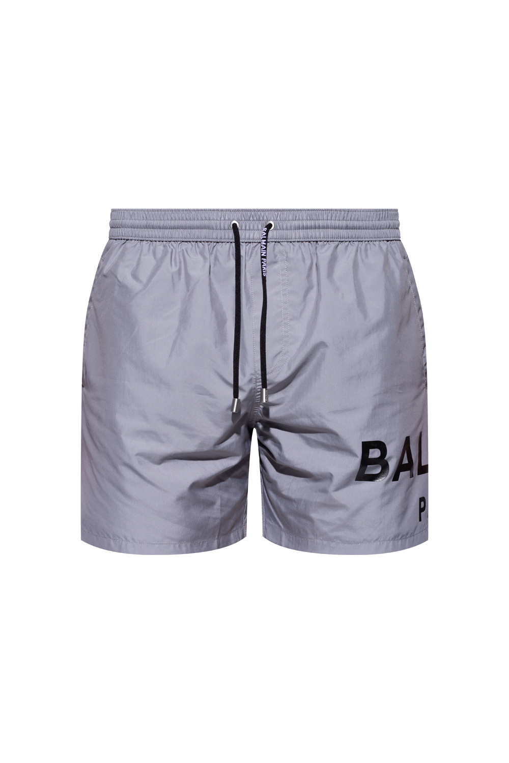Grey Swim shorts with logo shoulder balmain - shoulder